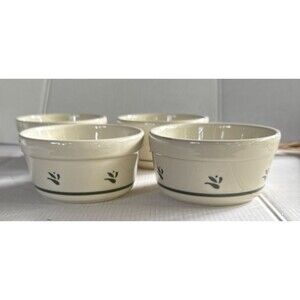 Vintage Roseville Pottery Friendship Ramekins 4 1/2" Diameter (Set of 4) MINT